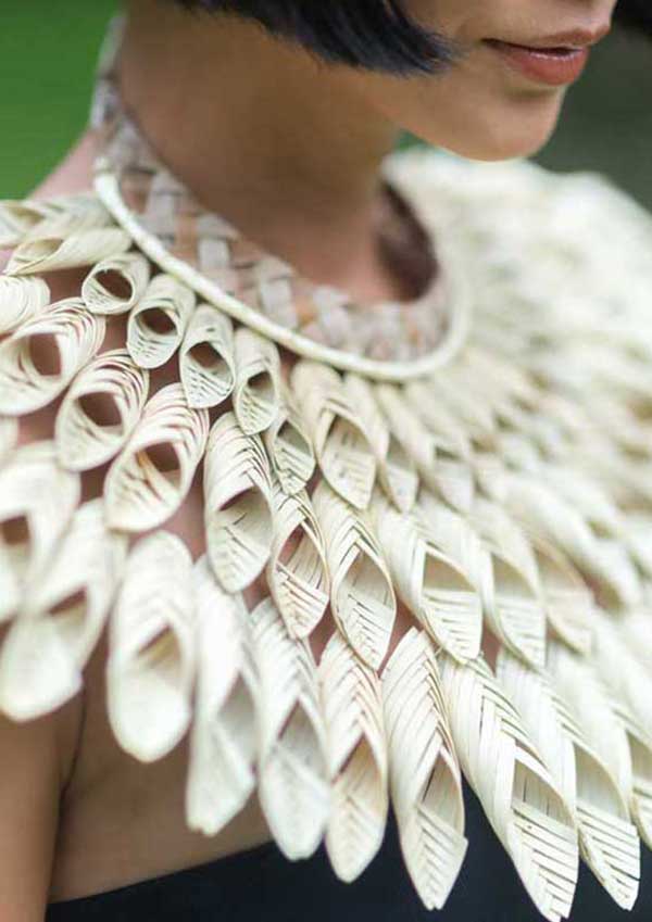 necklace made of leaves 