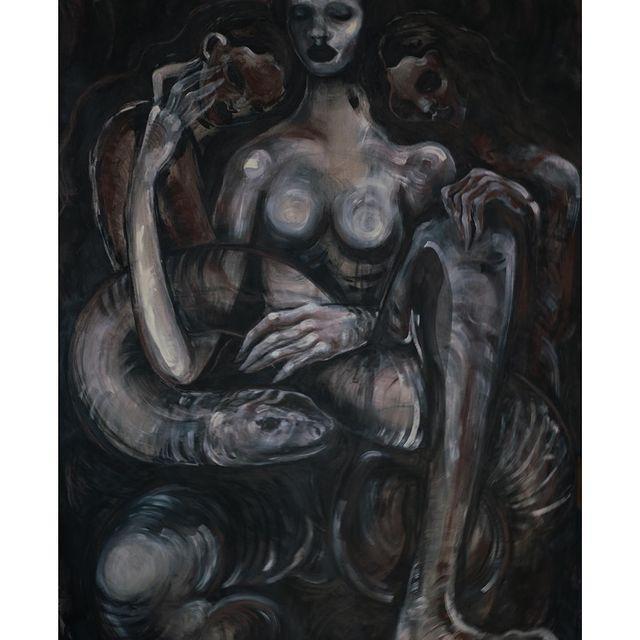 snake and women naked 